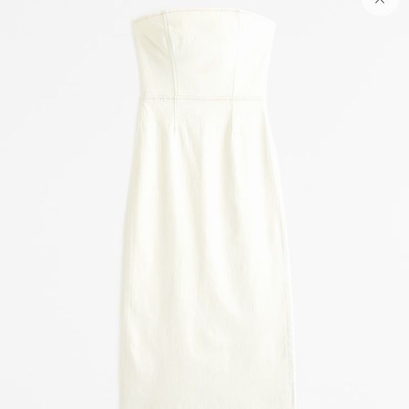 Abercrombie strapless denim midi dress - Picture 4 of 4